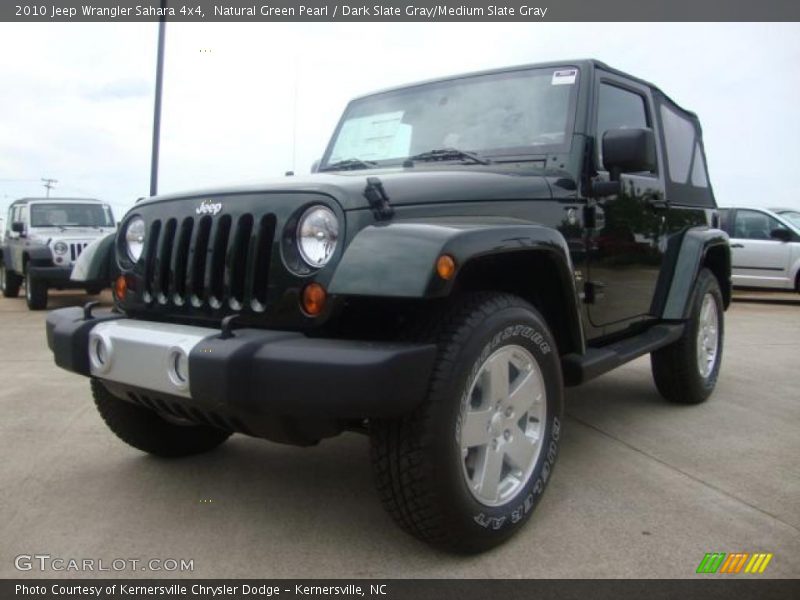 Natural Green Pearl / Dark Slate Gray/Medium Slate Gray 2010 Jeep Wrangler Sahara 4x4