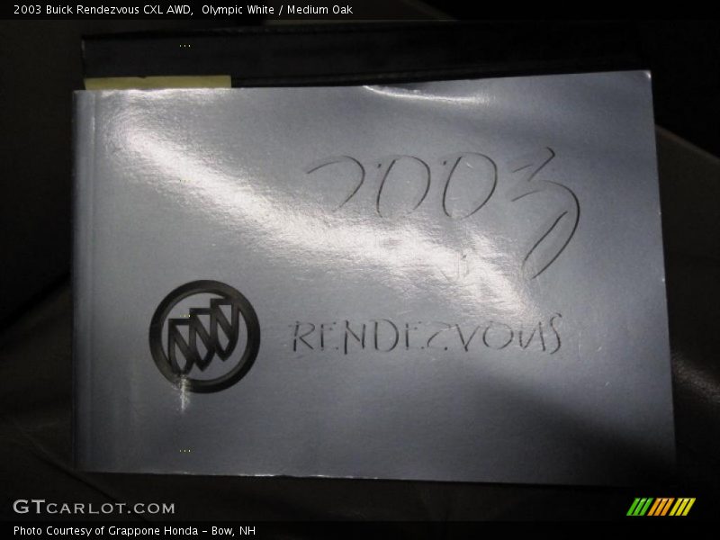 Olympic White / Medium Oak 2003 Buick Rendezvous CXL AWD