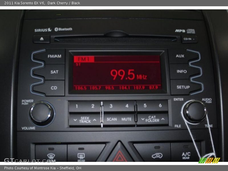 Dark Cherry / Black 2011 Kia Sorento EX V6