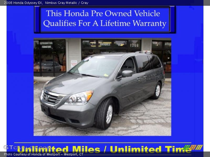Nimbus Gray Metallic / Gray 2008 Honda Odyssey EX