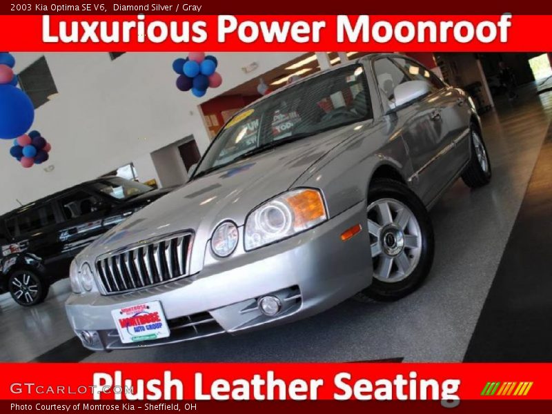 Diamond Silver / Gray 2003 Kia Optima SE V6