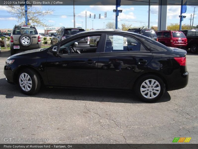 Ebony Black / Coffee 2010 Kia Forte EX