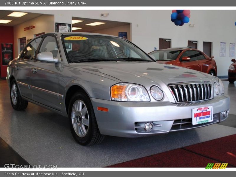Diamond Silver / Gray 2003 Kia Optima SE V6