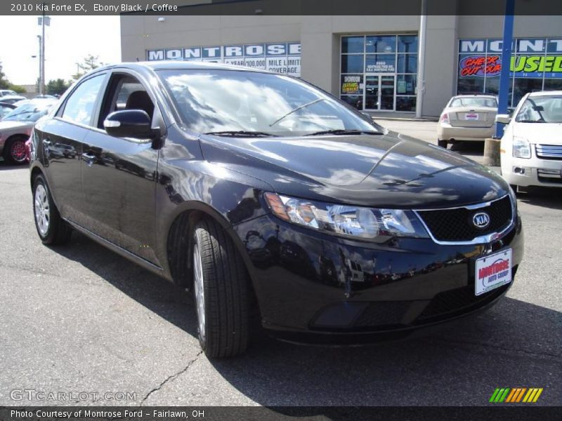 Ebony Black / Coffee 2010 Kia Forte EX