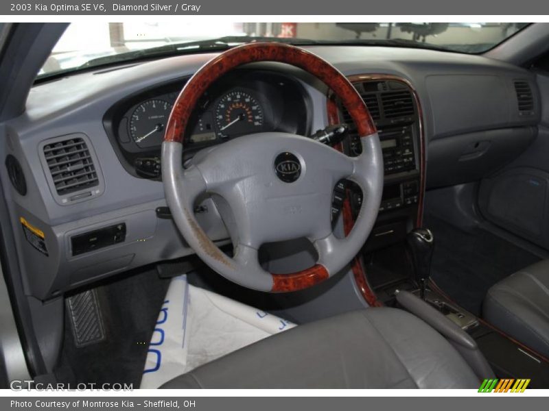 Diamond Silver / Gray 2003 Kia Optima SE V6