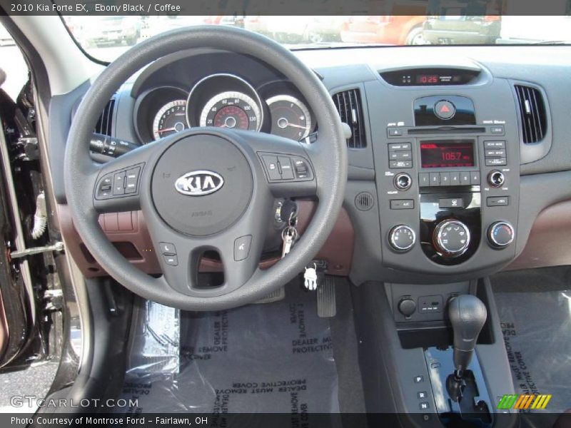 Ebony Black / Coffee 2010 Kia Forte EX