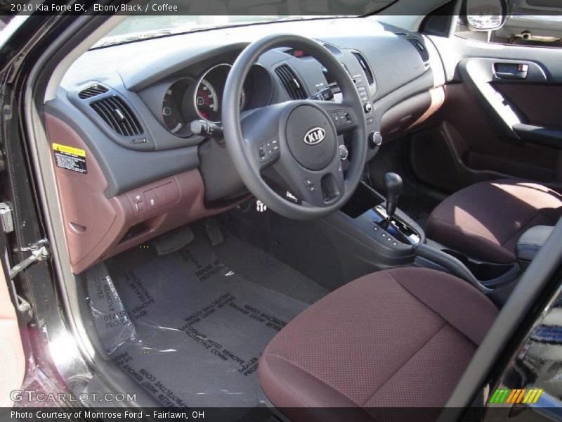 Ebony Black / Coffee 2010 Kia Forte EX