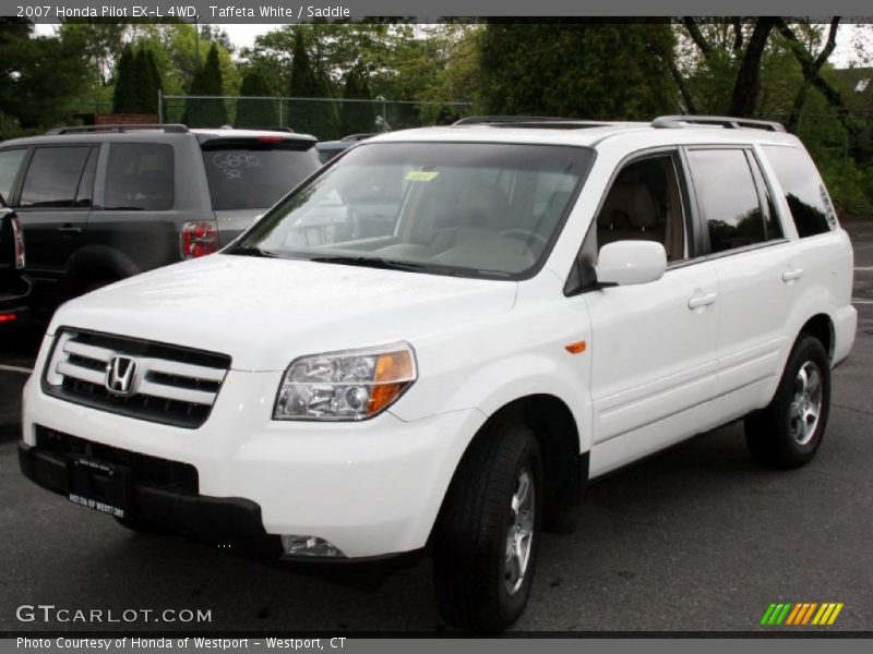 Taffeta White / Saddle 2007 Honda Pilot EX-L 4WD