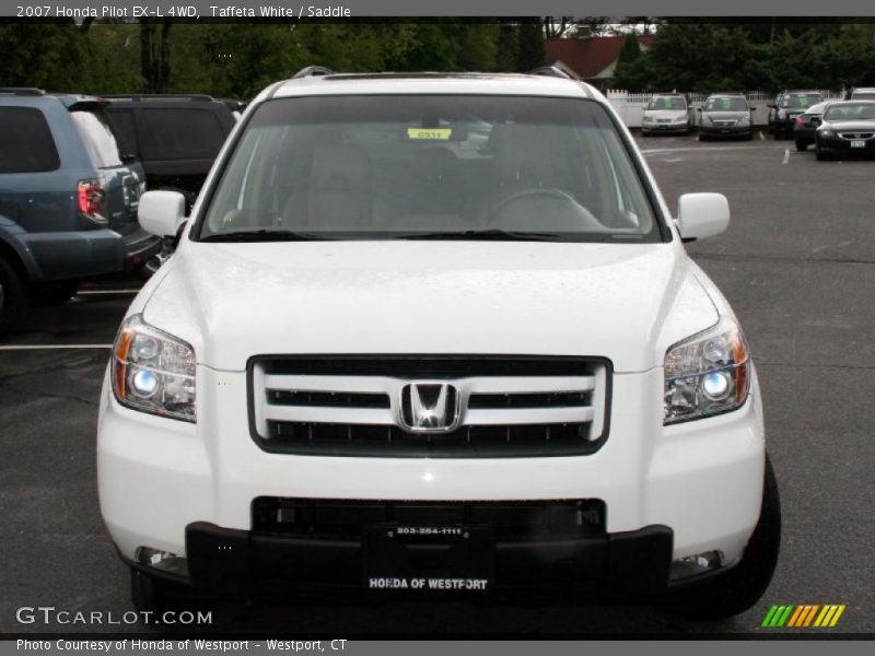 Taffeta White / Saddle 2007 Honda Pilot EX-L 4WD