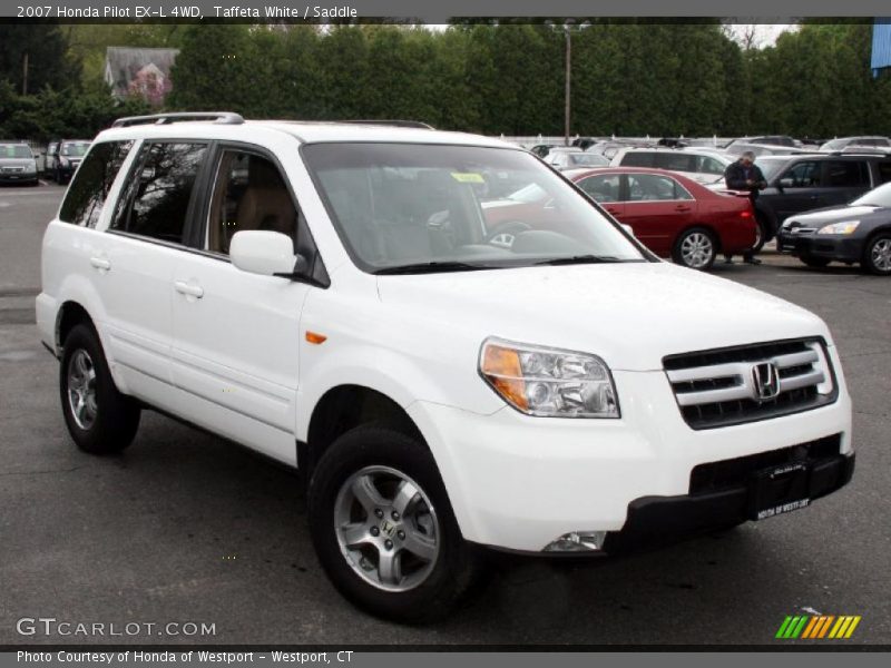 Taffeta White / Saddle 2007 Honda Pilot EX-L 4WD