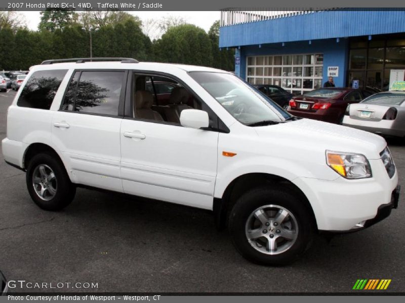Taffeta White / Saddle 2007 Honda Pilot EX-L 4WD