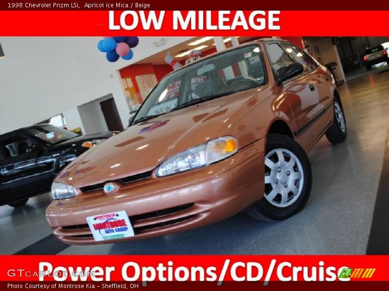 Apricot Ice Mica / Beige 1998 Chevrolet Prizm LSi