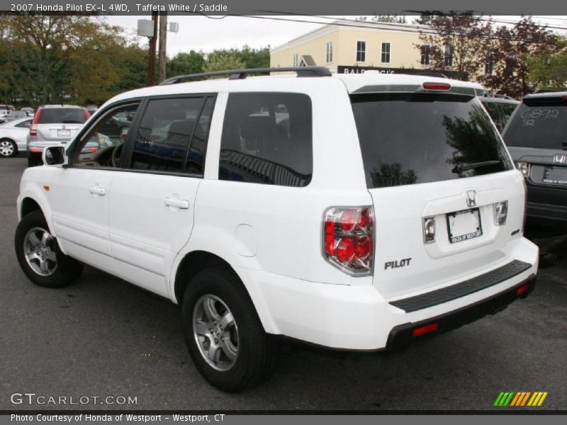 Taffeta White / Saddle 2007 Honda Pilot EX-L 4WD