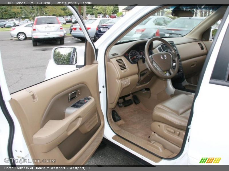 Taffeta White / Saddle 2007 Honda Pilot EX-L 4WD