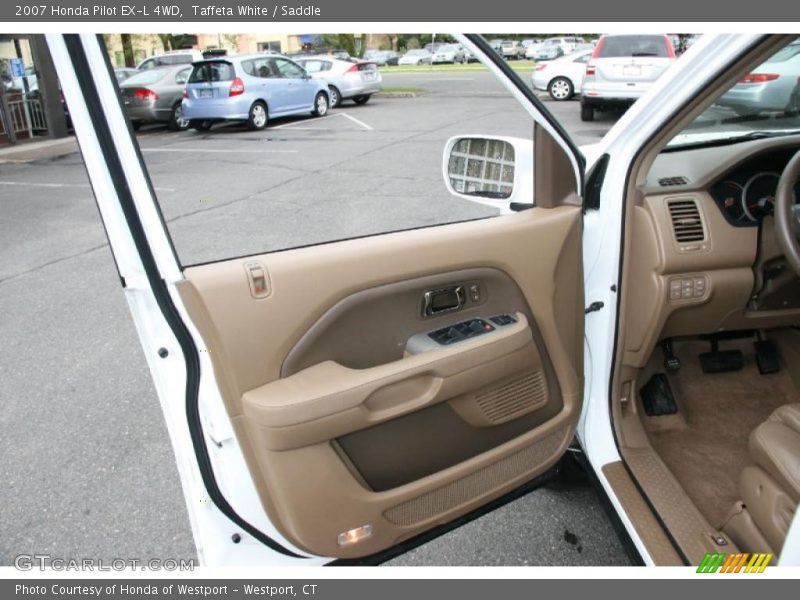Taffeta White / Saddle 2007 Honda Pilot EX-L 4WD