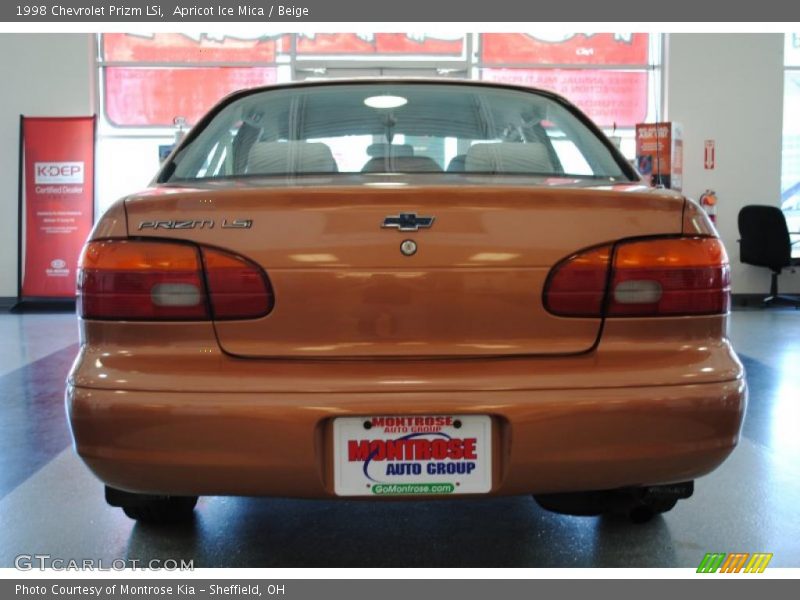 Apricot Ice Mica / Beige 1998 Chevrolet Prizm LSi