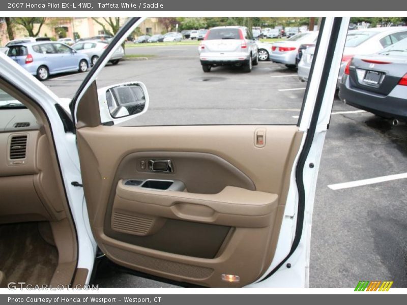 Taffeta White / Saddle 2007 Honda Pilot EX-L 4WD