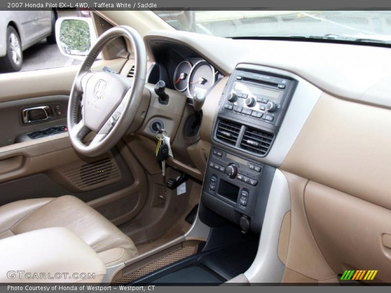 Taffeta White / Saddle 2007 Honda Pilot EX-L 4WD