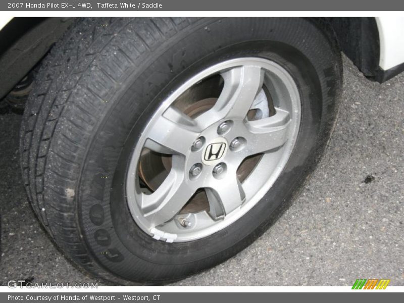 Taffeta White / Saddle 2007 Honda Pilot EX-L 4WD