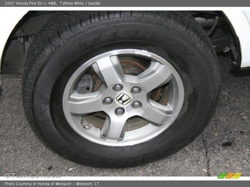 Taffeta White / Saddle 2007 Honda Pilot EX-L 4WD