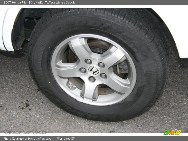 Taffeta White / Saddle 2007 Honda Pilot EX-L 4WD