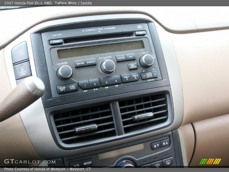 Taffeta White / Saddle 2007 Honda Pilot EX-L 4WD
