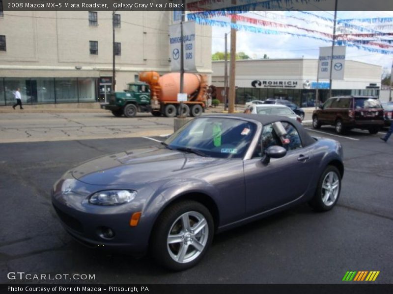 Galaxy Gray Mica / Black 2008 Mazda MX-5 Miata Roadster