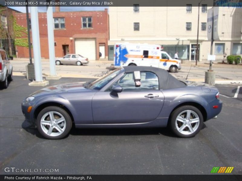 Galaxy Gray Mica / Black 2008 Mazda MX-5 Miata Roadster