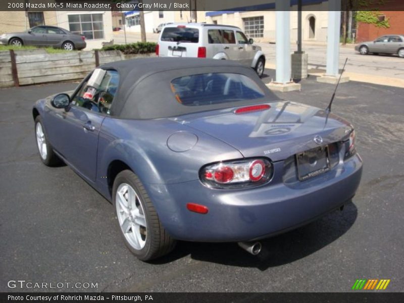 Galaxy Gray Mica / Black 2008 Mazda MX-5 Miata Roadster