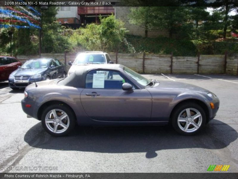 Galaxy Gray Mica / Black 2008 Mazda MX-5 Miata Roadster