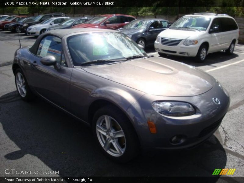 Galaxy Gray Mica / Black 2008 Mazda MX-5 Miata Roadster