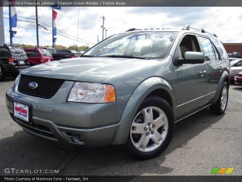 Titanium Green Metallic / Pebble Beige 2007 Ford Freestyle Limited