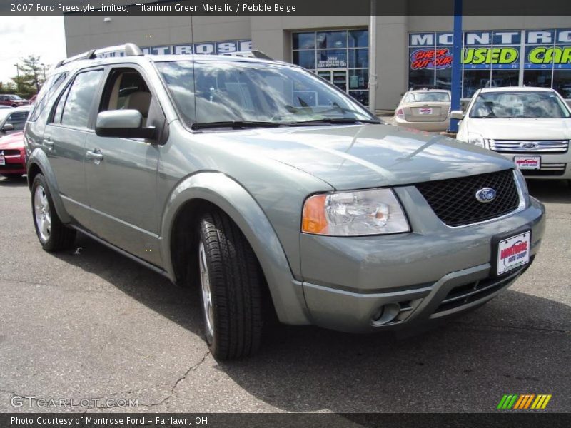 Titanium Green Metallic / Pebble Beige 2007 Ford Freestyle Limited