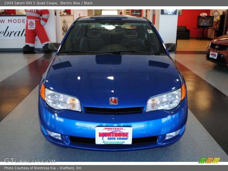 Electric Blue / Black 2004 Saturn ION 3 Quad Coupe