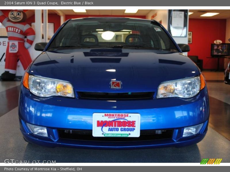 Electric Blue / Black 2004 Saturn ION 3 Quad Coupe