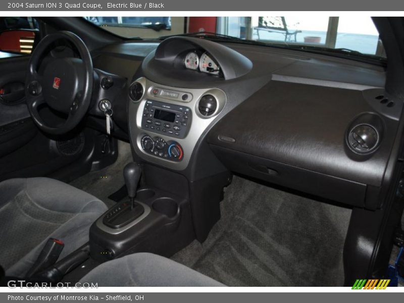 Electric Blue / Black 2004 Saturn ION 3 Quad Coupe