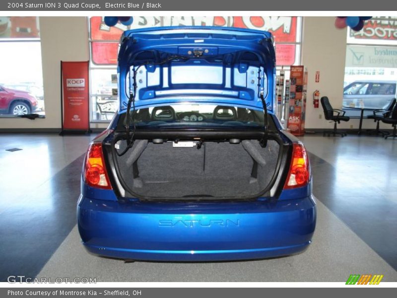 Electric Blue / Black 2004 Saturn ION 3 Quad Coupe