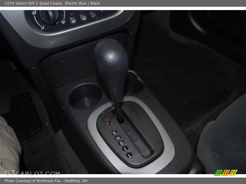 Electric Blue / Black 2004 Saturn ION 3 Quad Coupe