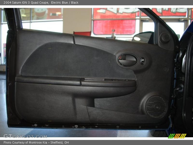 Electric Blue / Black 2004 Saturn ION 3 Quad Coupe