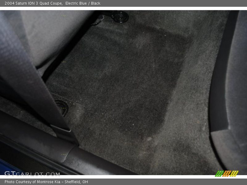 Electric Blue / Black 2004 Saturn ION 3 Quad Coupe