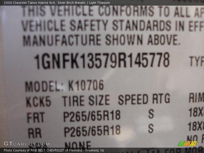 Silver Birch Metallic / Light Titanium 2009 Chevrolet Tahoe Hybrid 4x4