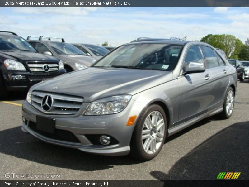 Palladium Silver Metallic / Black 2009 Mercedes-Benz C 300 4Matic