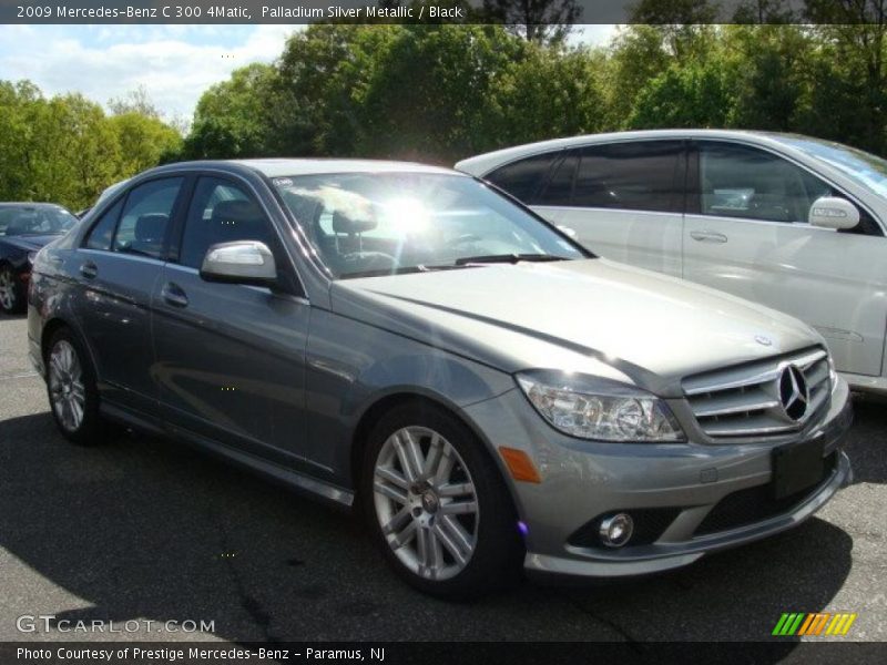 Palladium Silver Metallic / Black 2009 Mercedes-Benz C 300 4Matic