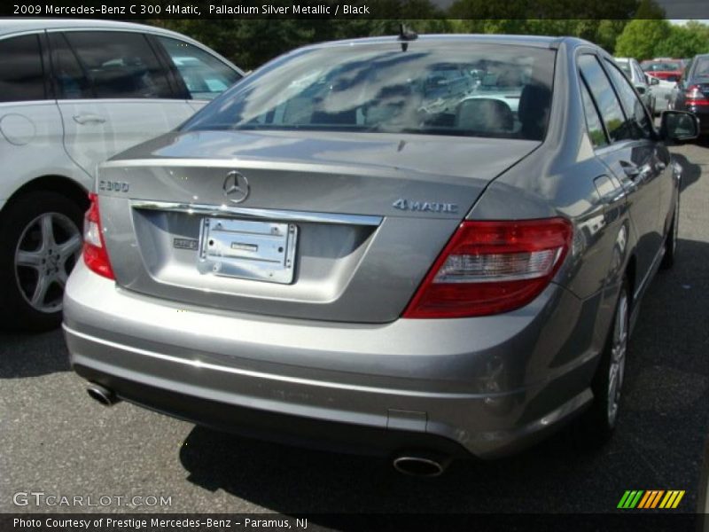 Palladium Silver Metallic / Black 2009 Mercedes-Benz C 300 4Matic