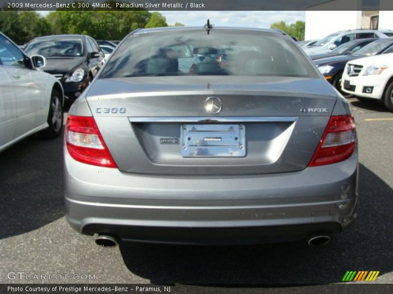 Palladium Silver Metallic / Black 2009 Mercedes-Benz C 300 4Matic