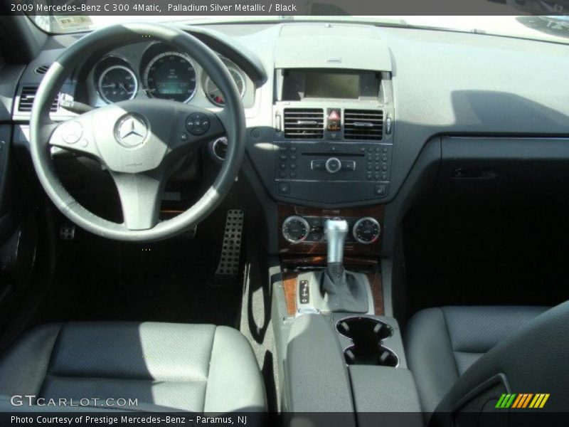 Palladium Silver Metallic / Black 2009 Mercedes-Benz C 300 4Matic