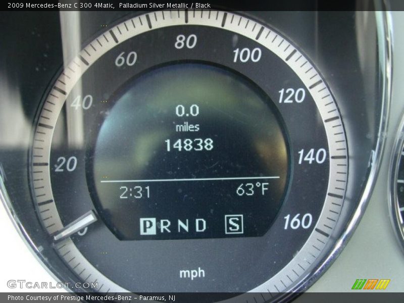 Palladium Silver Metallic / Black 2009 Mercedes-Benz C 300 4Matic