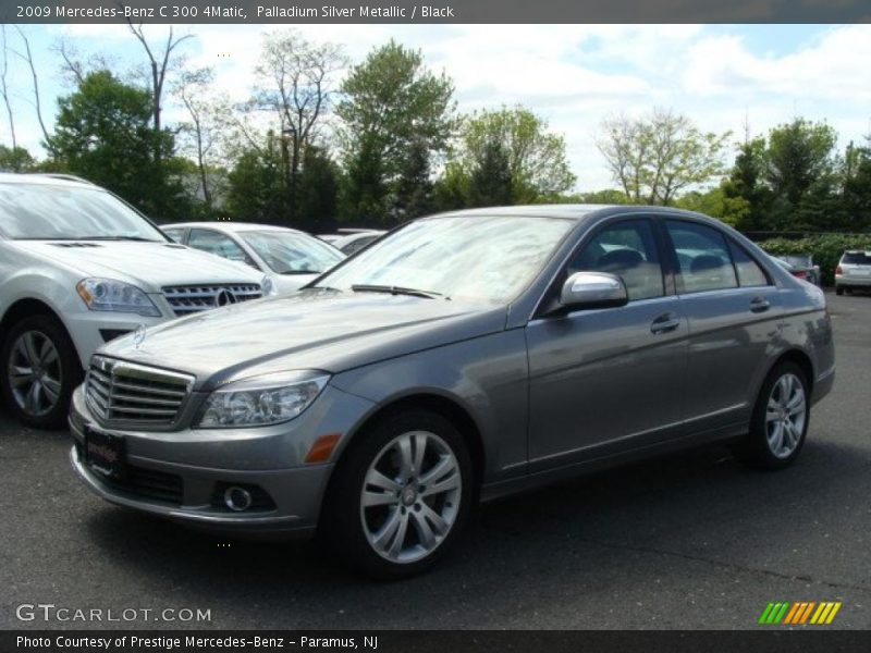 Palladium Silver Metallic / Black 2009 Mercedes-Benz C 300 4Matic