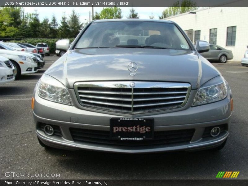 Palladium Silver Metallic / Black 2009 Mercedes-Benz C 300 4Matic