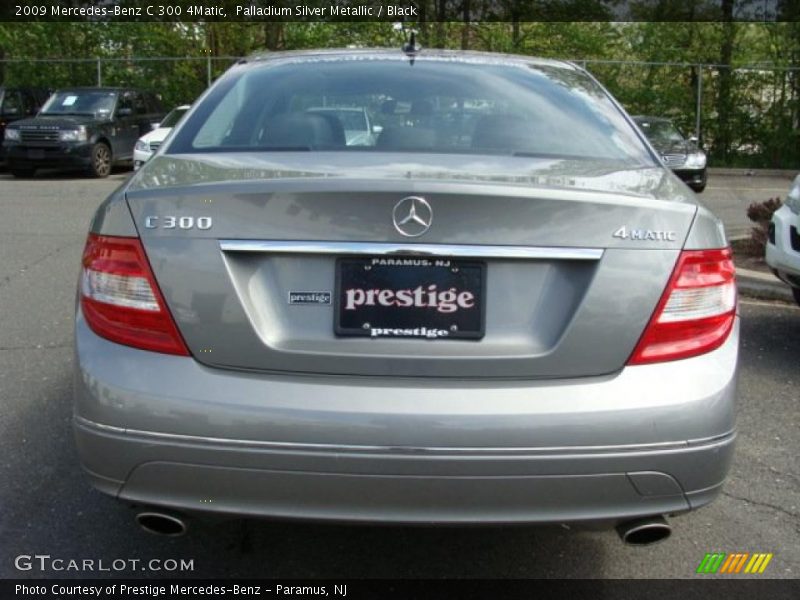Palladium Silver Metallic / Black 2009 Mercedes-Benz C 300 4Matic